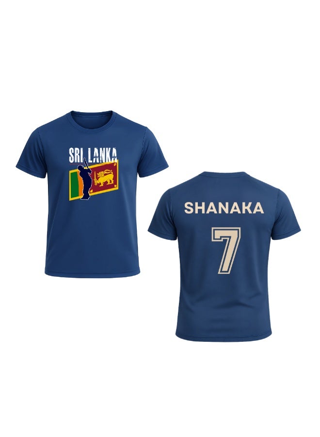 Sri Lanka Sports Jersey For Adults | Dry-Fit T-Shirt For Men And Women | Unisex Supporter Tee With Shanaka 7 Print | Comfortable Wear For Matches And Daily Use - Image 1
